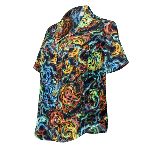 Ember And Ice on a Women's Short Sleeve Pajama Top