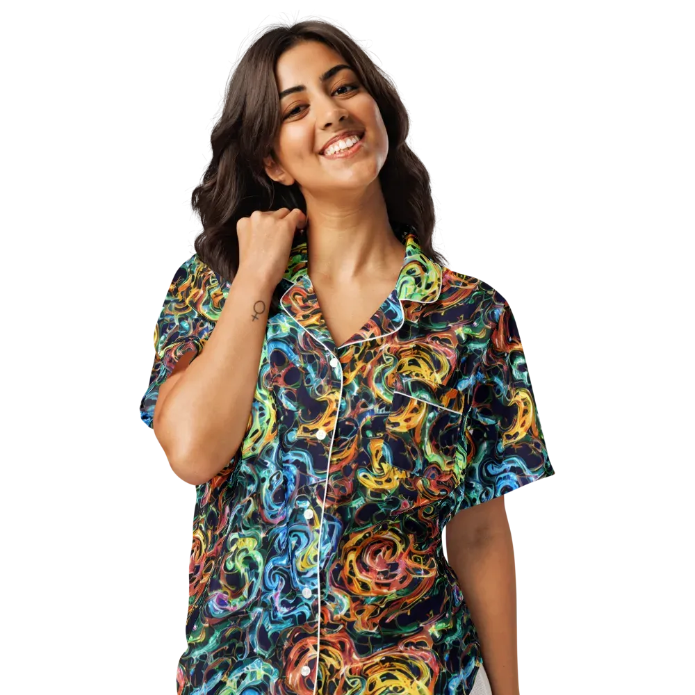Ember And Ice on Women's Short Sleeve Pajama Top — Front