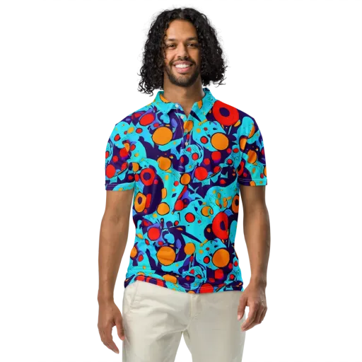 Cosmic Marrow on a Men's Slim Fit Polo Shirt