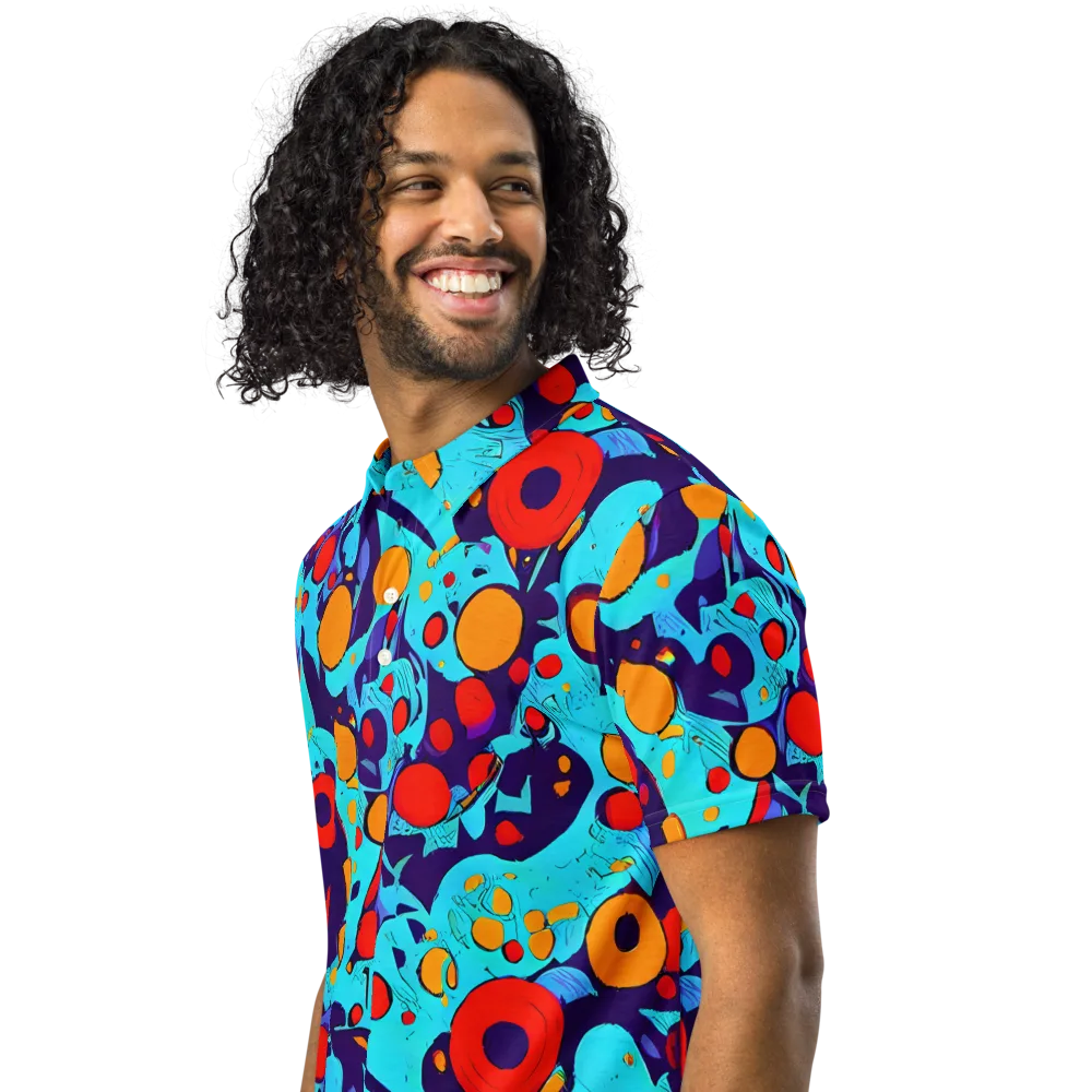 Cosmic Marrow on Men's Slim Fit Polo Shirt — Left Front