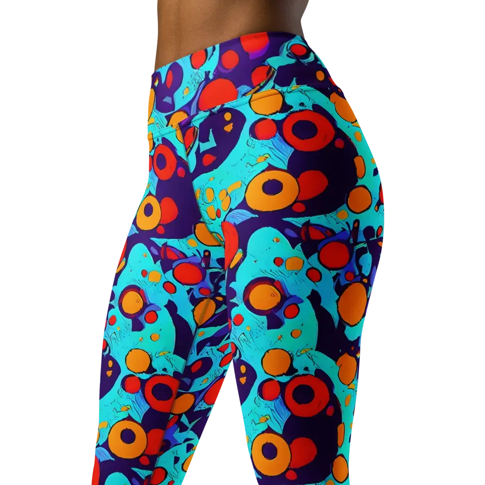 Cosmic Marrow on Yoga Leggings — Left Front