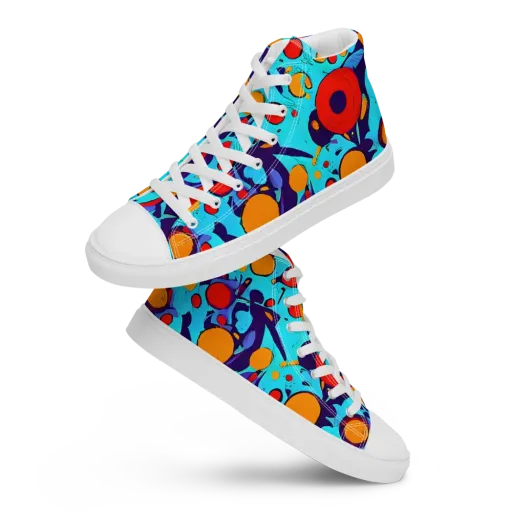 Cosmic Marrow on a Men's High Top Canvas Shoes