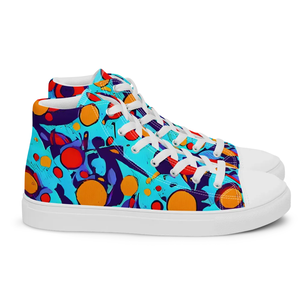 Cosmic Marrow on Women's High Top Canvas Shoes — Right