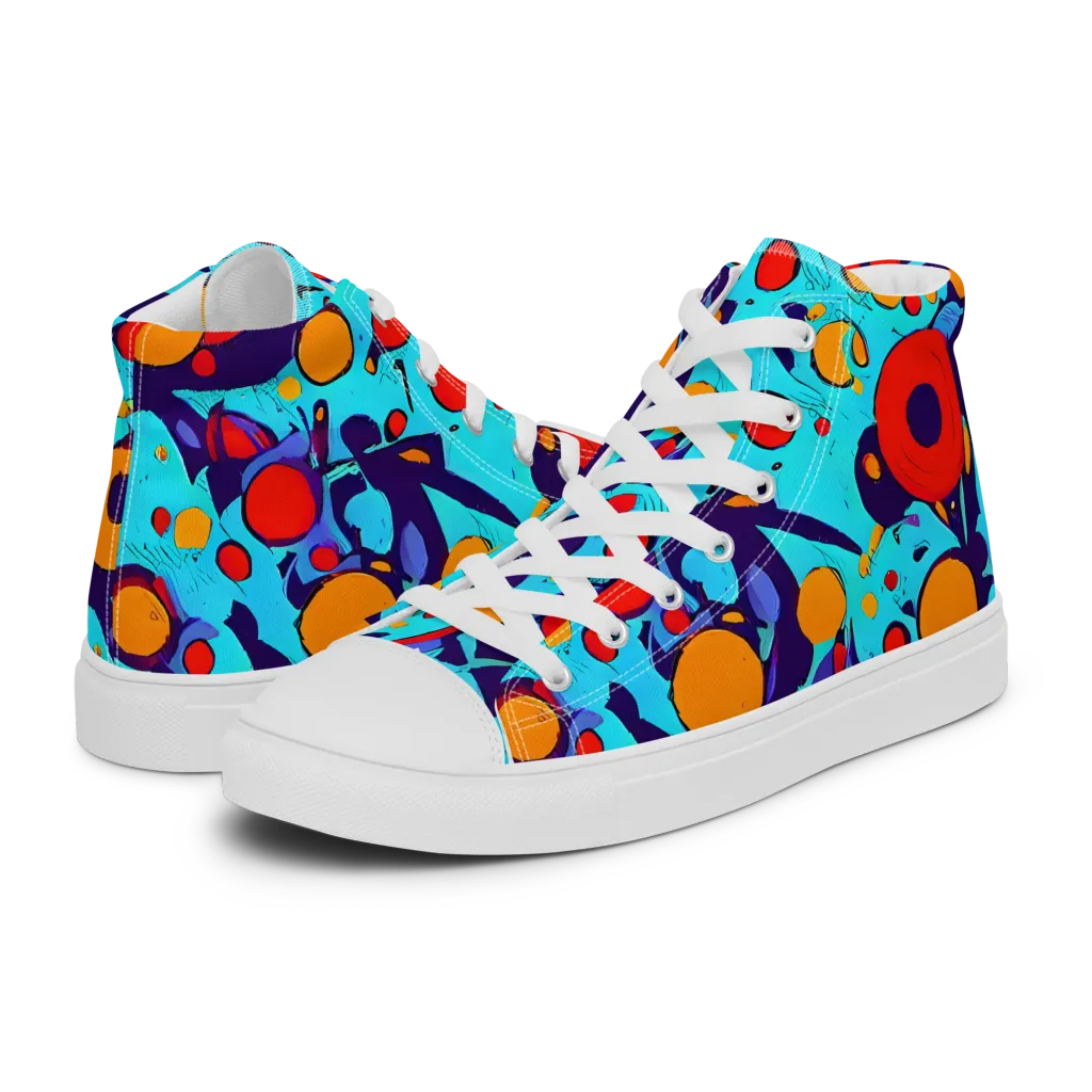 Cosmic Marrow on Women's High Top Canvas Shoes — Left