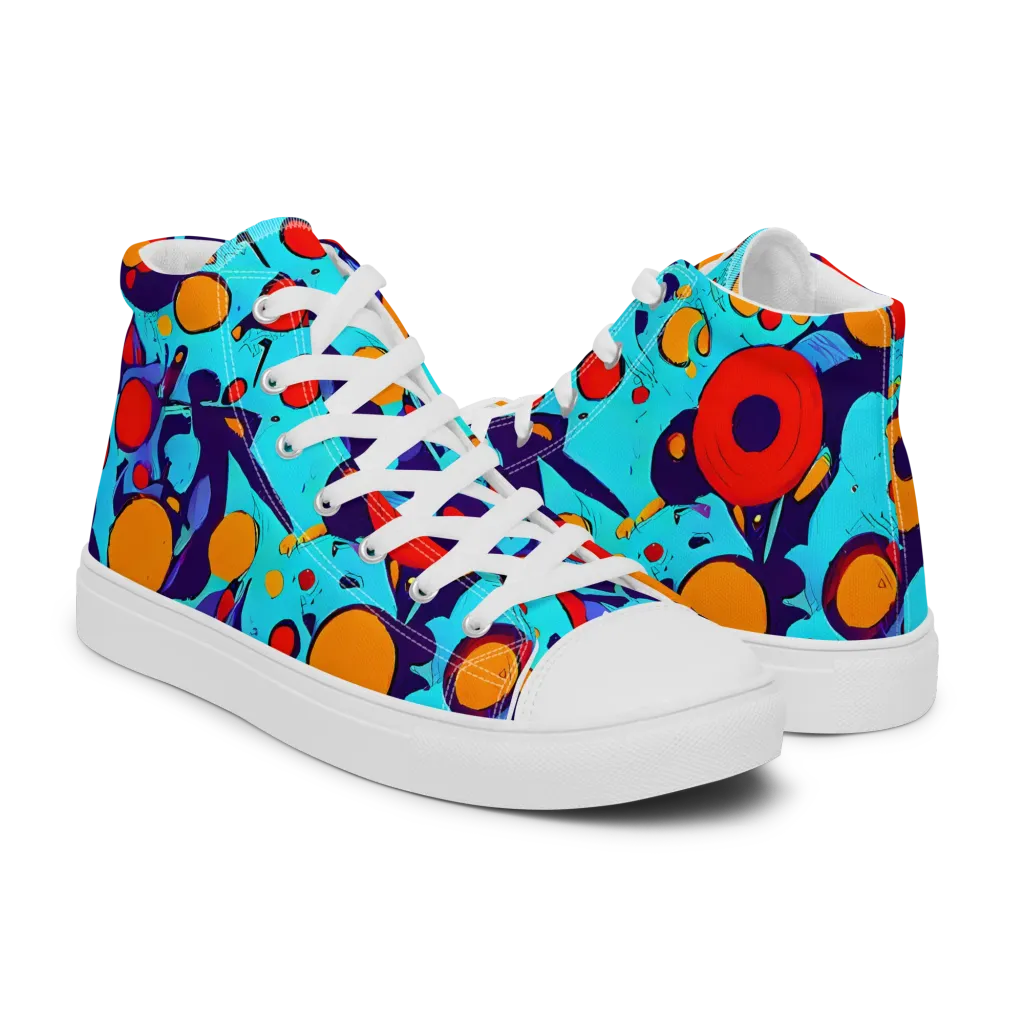Cosmic Marrow on Women's High Top Canvas Shoes — Right