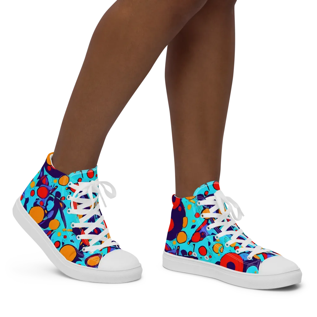 Cosmic Marrow on Women's High Top Canvas Shoes — Right