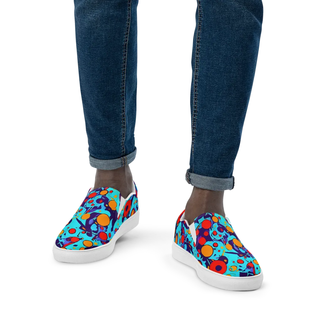 Cosmic Marrow on Men's Slip-On Canvas Shoes — Front