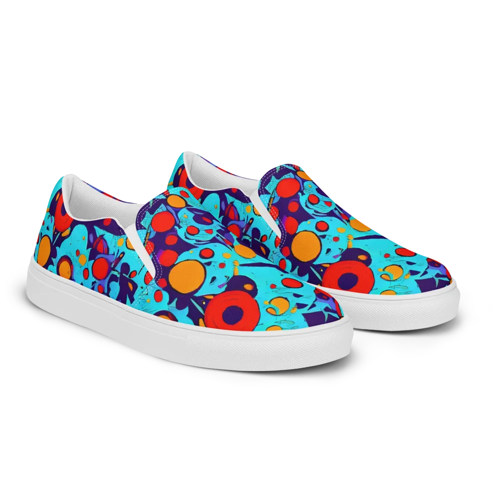 Cosmic Marrow on Women's Slip-On Canvas Shoes — Right Front