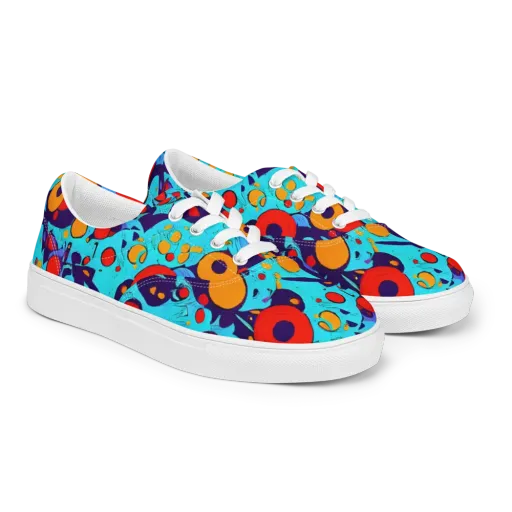 Cosmic Marrow on a Men's Lace-Up Canvas Shoes