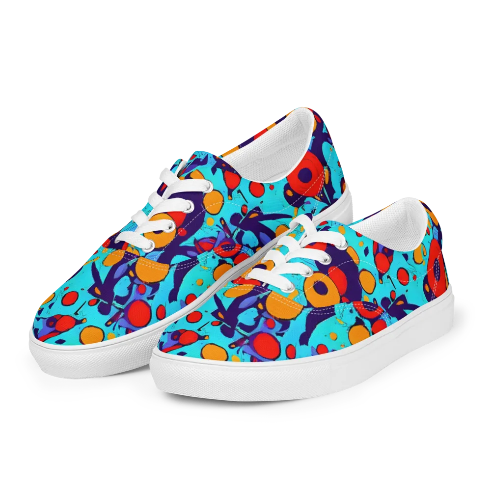 Cosmic Marrow on Men's Lace-Up Canvas Shoes — Left Front