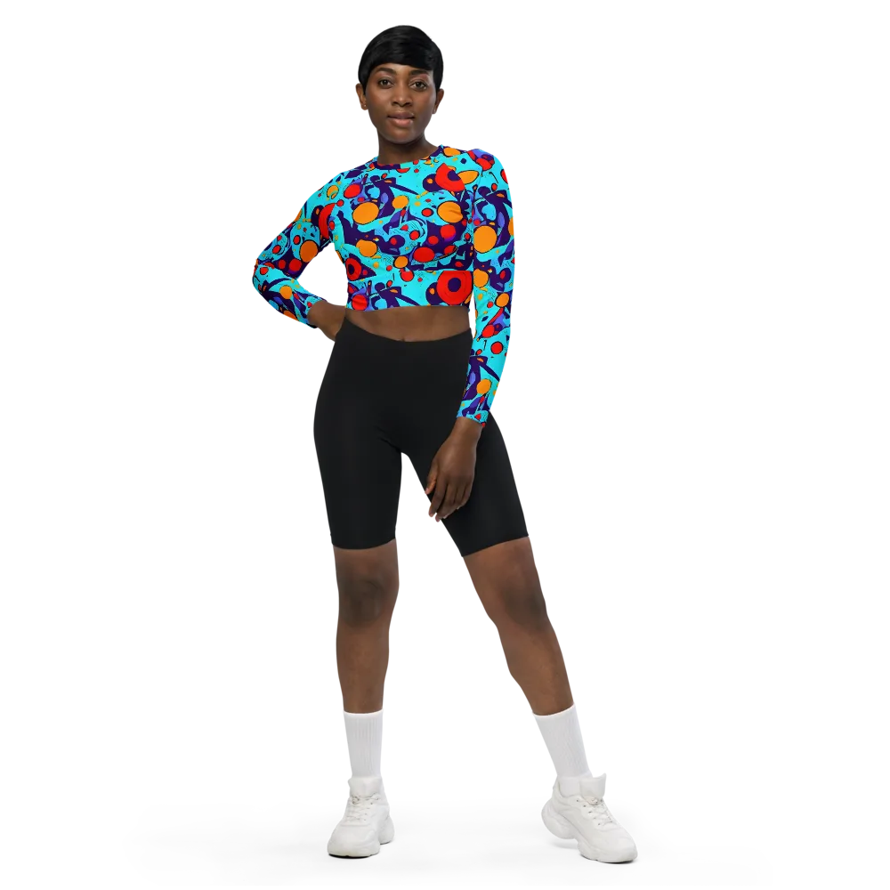 Cosmic Marrow on Long Sleeve Crop Top — Front