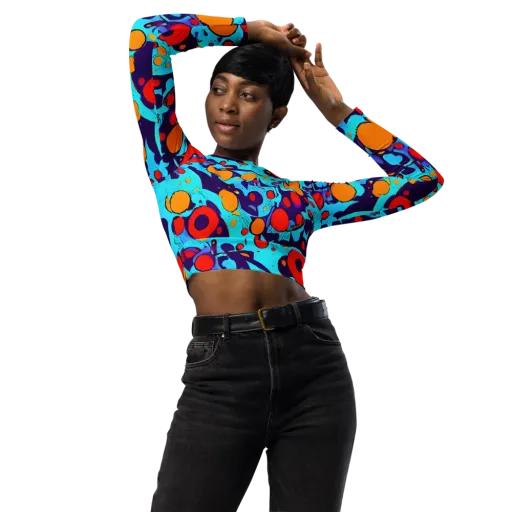 Cosmic Marrow on a Long Sleeve Crop Top