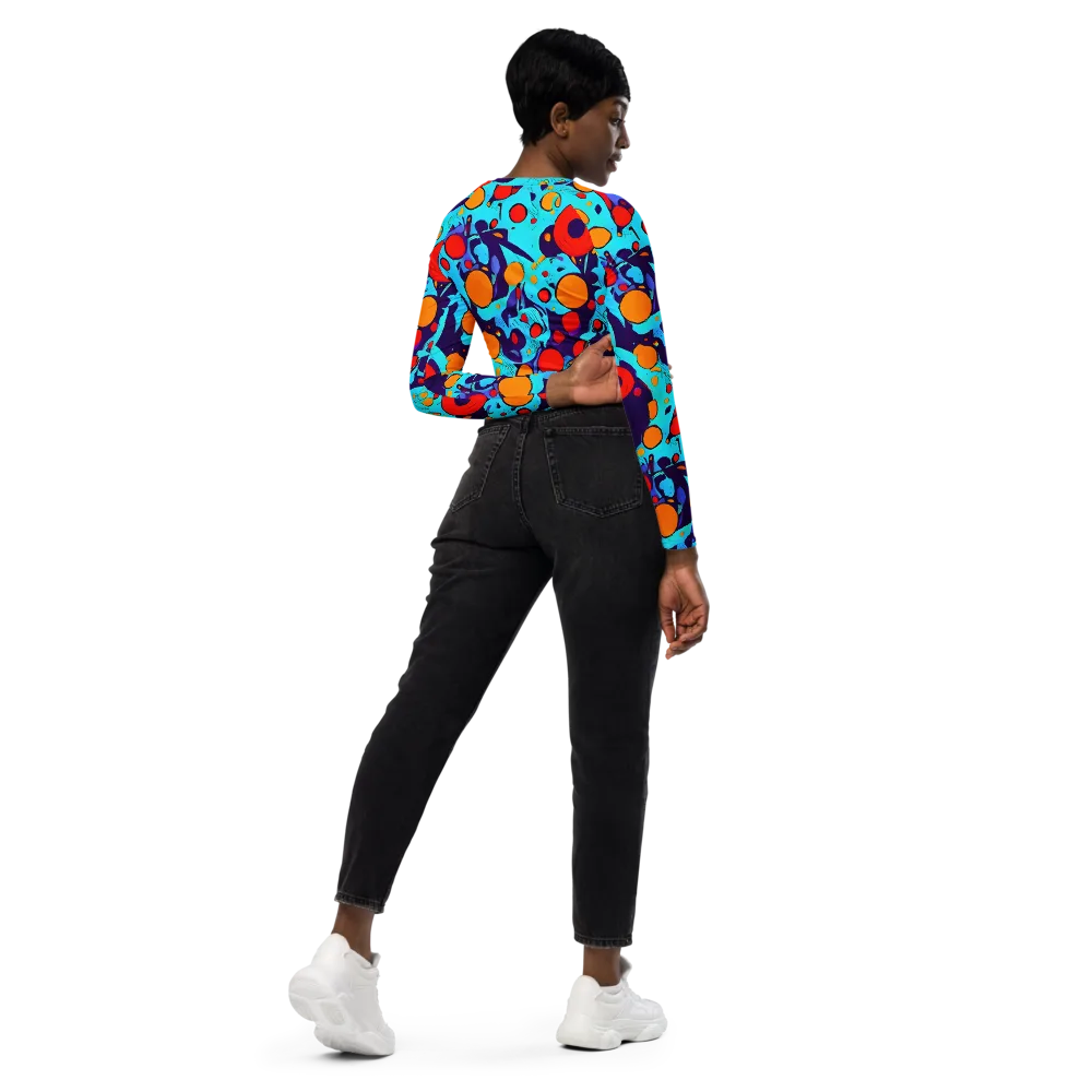 Cosmic Marrow on Long Sleeve Crop Top — Right Back