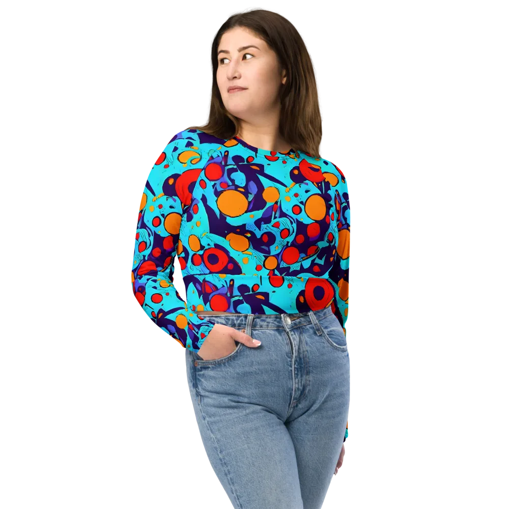 Cosmic Marrow on Long Sleeve Crop Top — Front