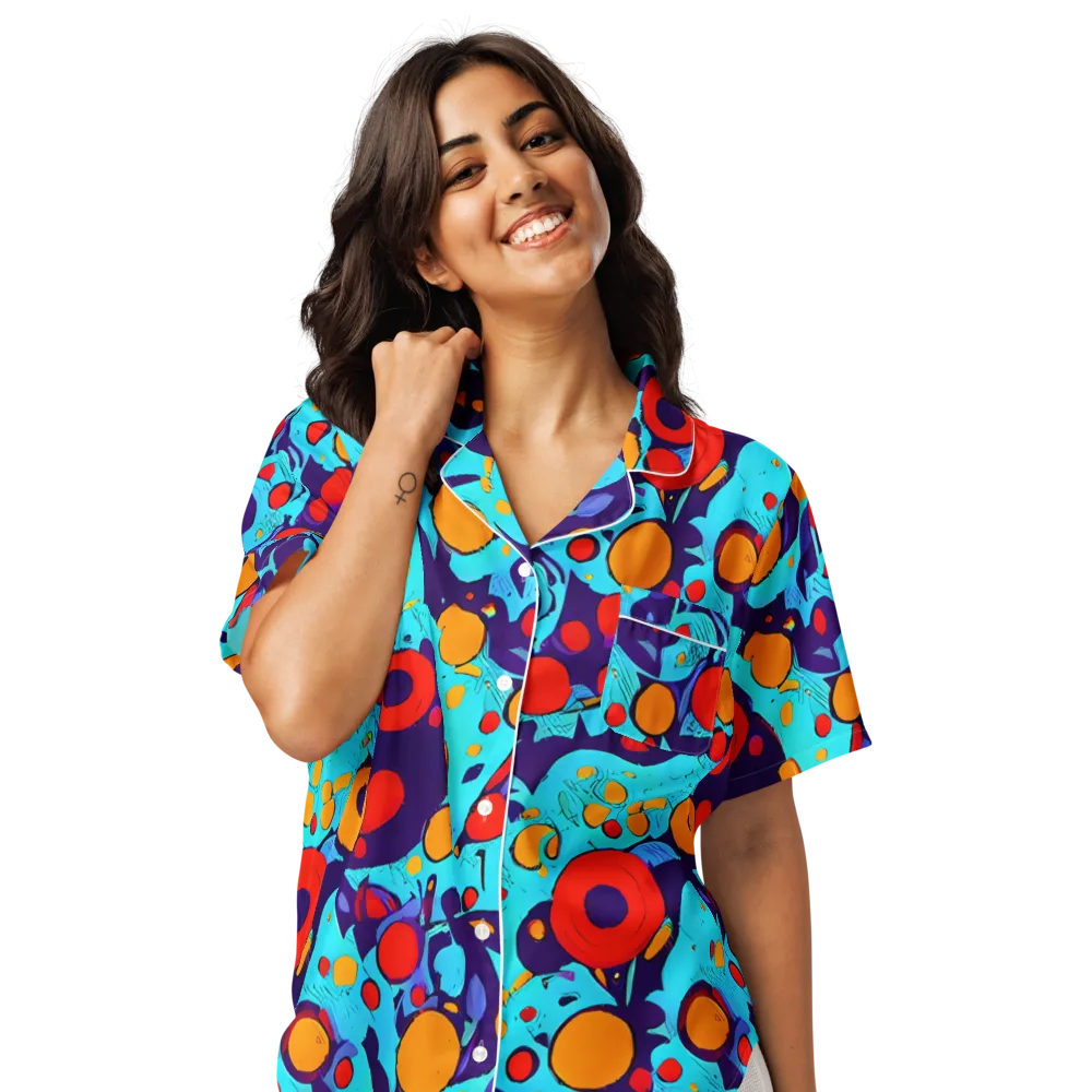 Cosmic Marrow on Women's Short Sleeve Pajama Top — Front