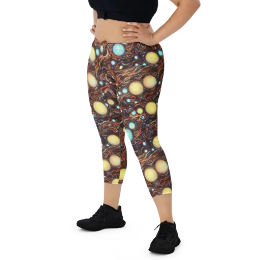 Molten Galaxies on a Capri Leggings