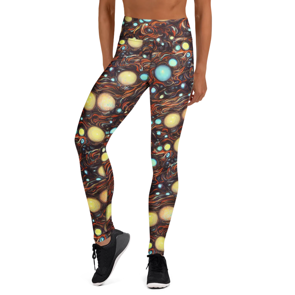 Molten Galaxies on Yoga Leggings — Front