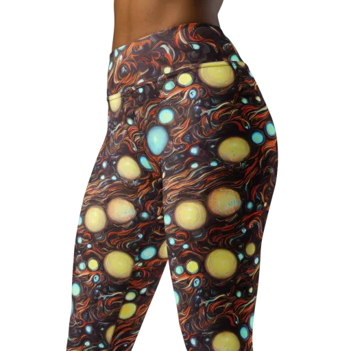 Molten Galaxies on a Yoga Leggings