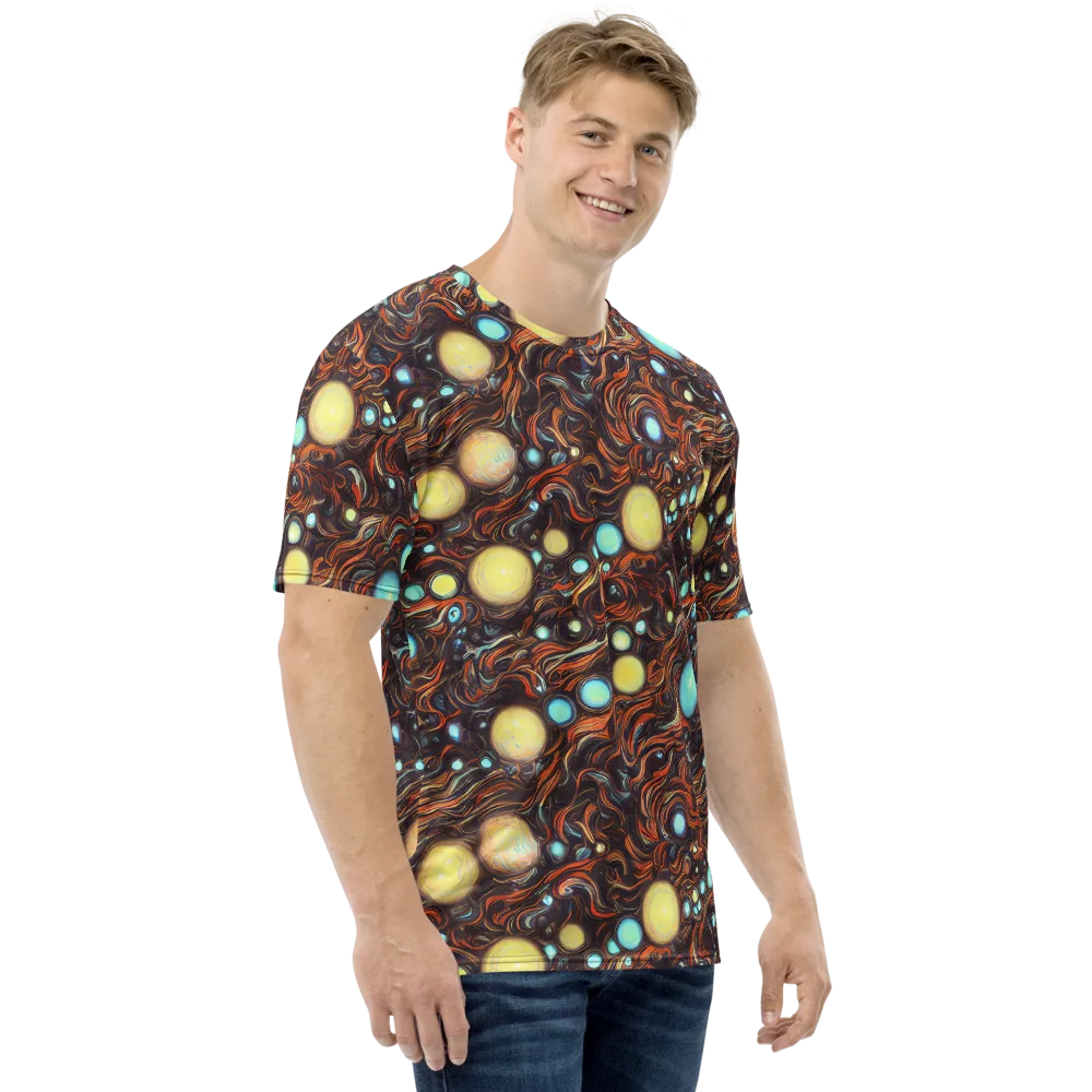 Molten Galaxies on Men's Crew Neck T-Shirt — Right