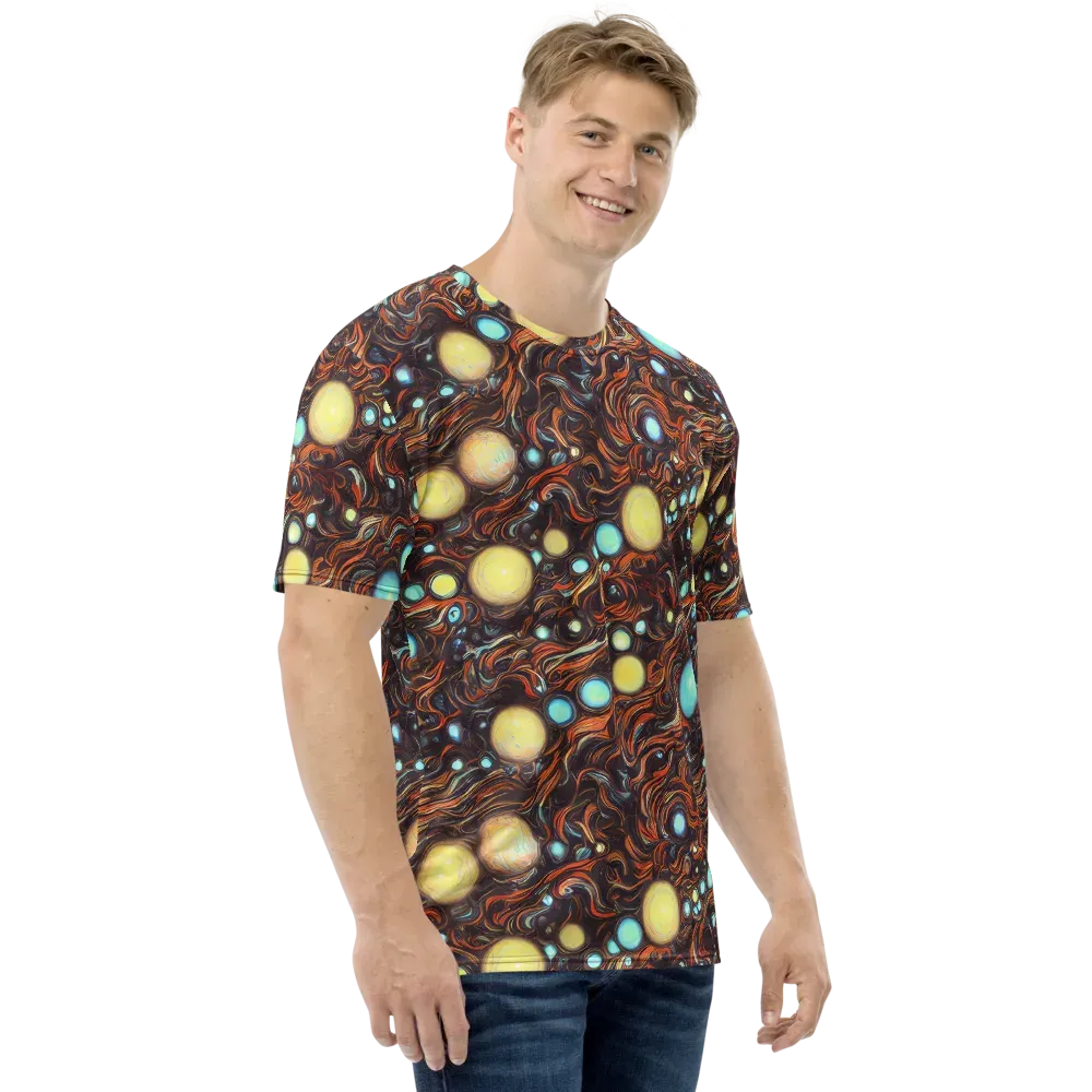 Molten Galaxies on Men's Crew Neck T-Shirt — Right