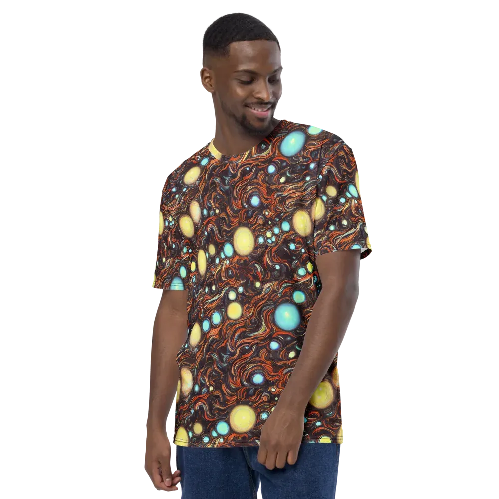 Molten Galaxies on Men's Crew Neck T-Shirt — Left