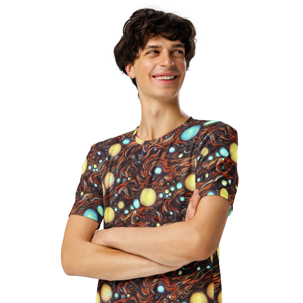 Molten Galaxies on Men's Crew Neck T-Shirt — Left Front