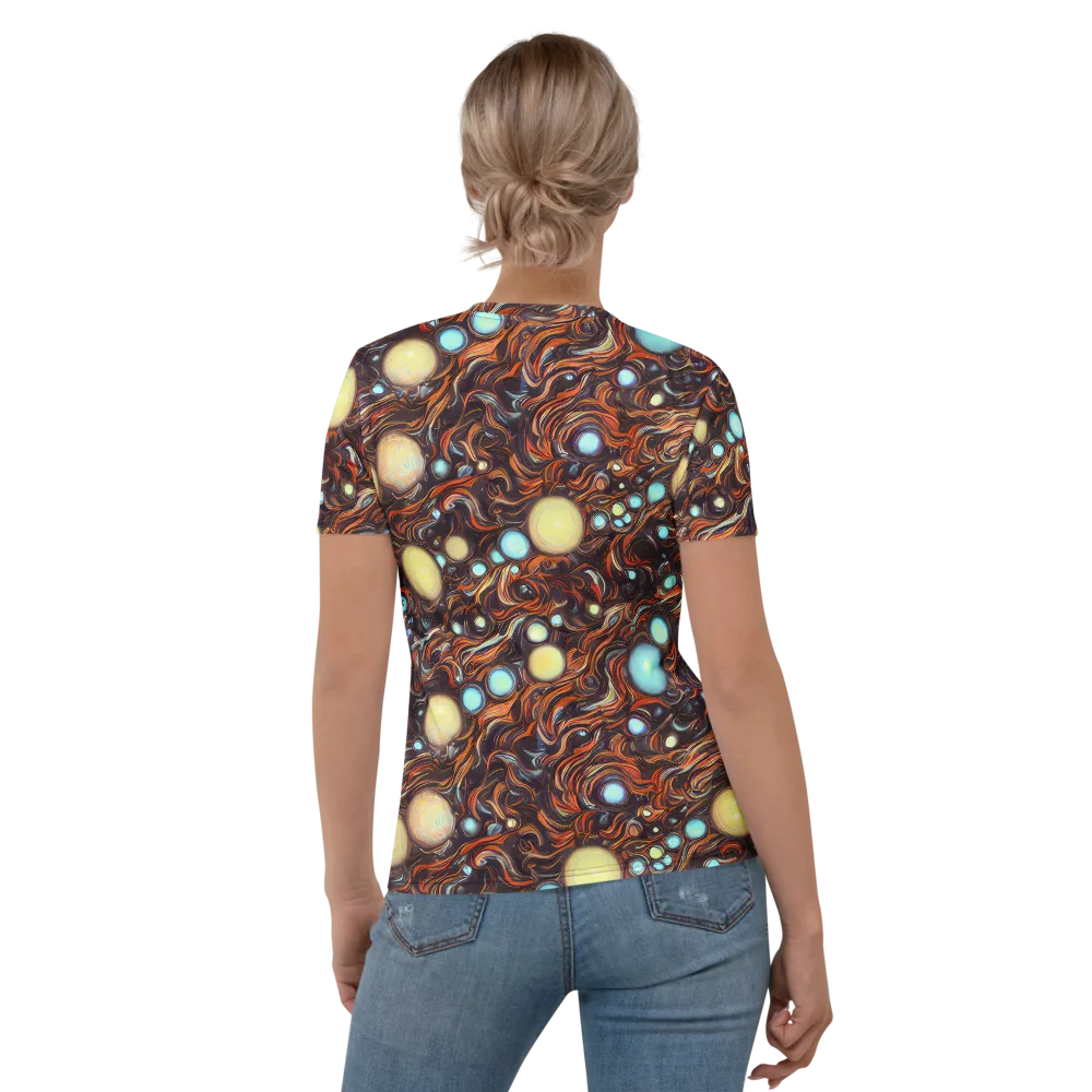 Molten Galaxies on Women's Crew Neck T-Shirt — Back
