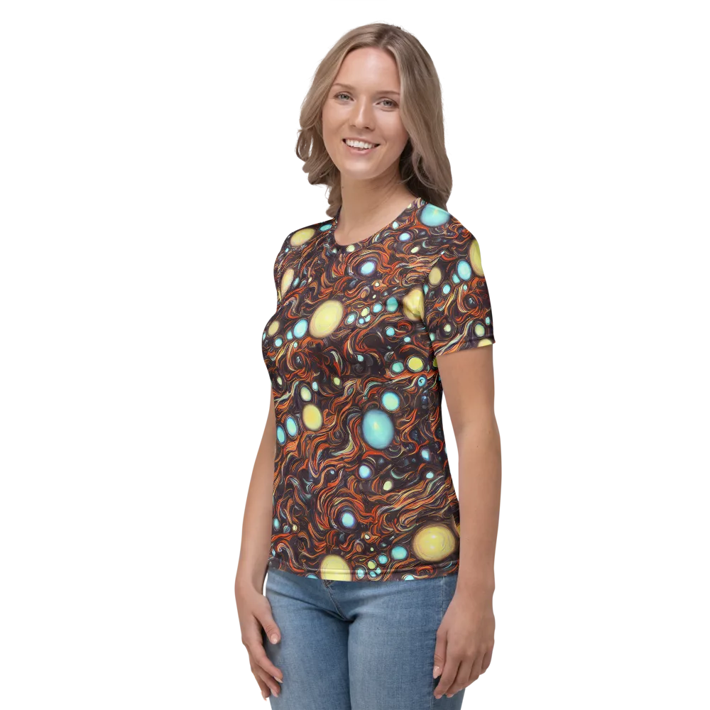 Molten Galaxies on Women's Crew Neck T-Shirt — Left