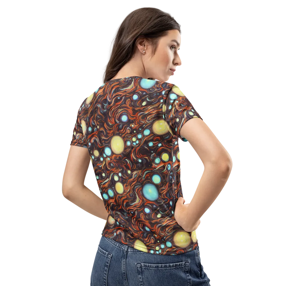 Molten Galaxies on Women's Crew Neck T-Shirt — Back