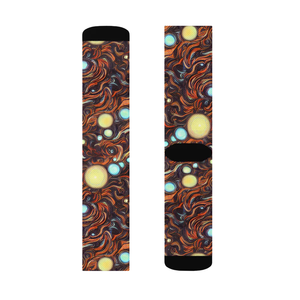 Molten Galaxies on Socks — Left Sock