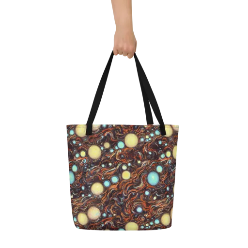 Molten Galaxies on a Large Tote Bag W/ Pocket