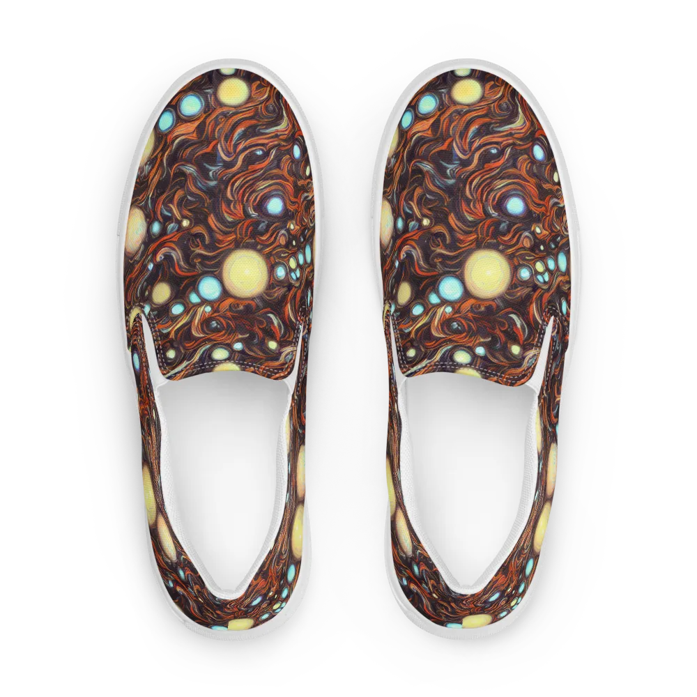 Molten Galaxies on Women's Slip-On Canvas Shoes — Front