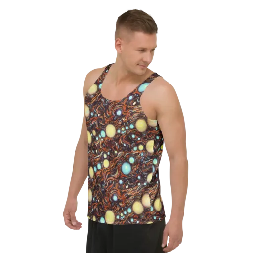 Molten Galaxies on a Men's Tank Top