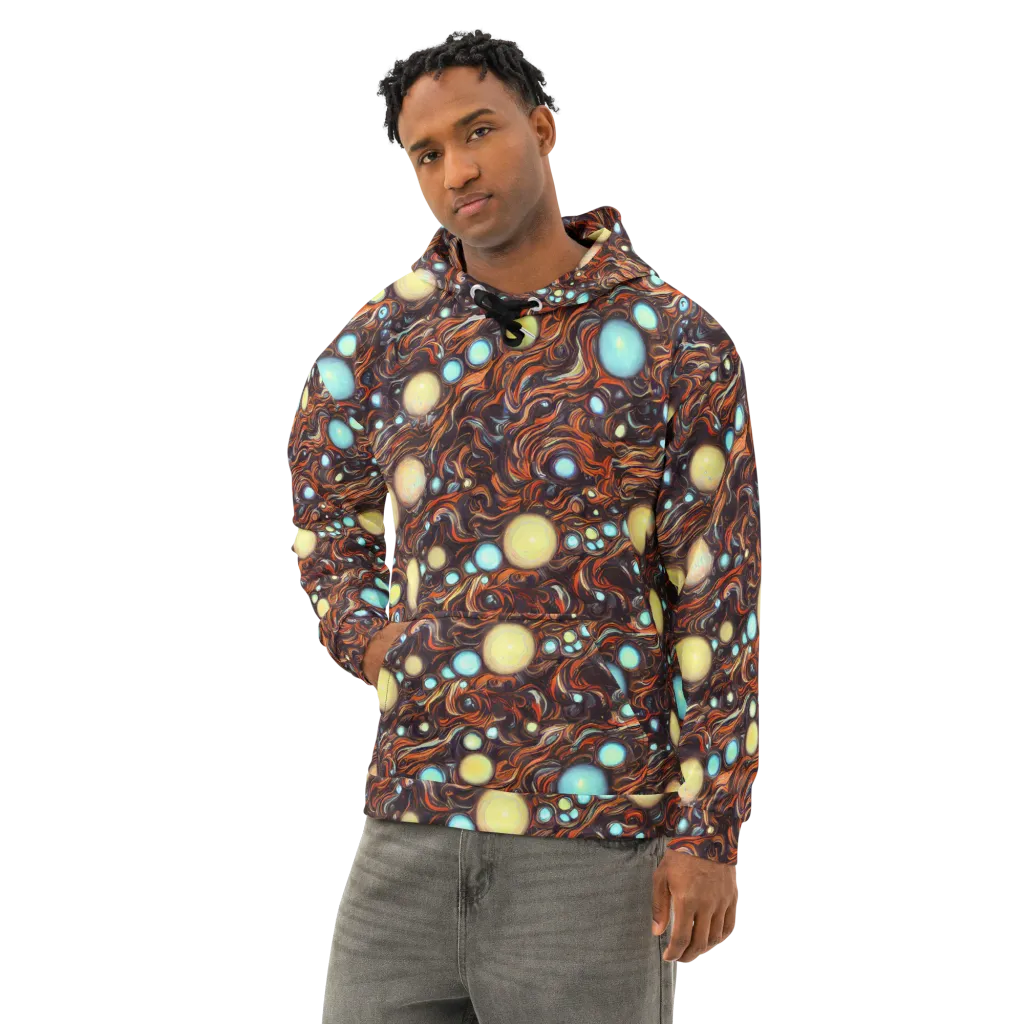 Molten Galaxies on Cotton Hoodie — Left Front