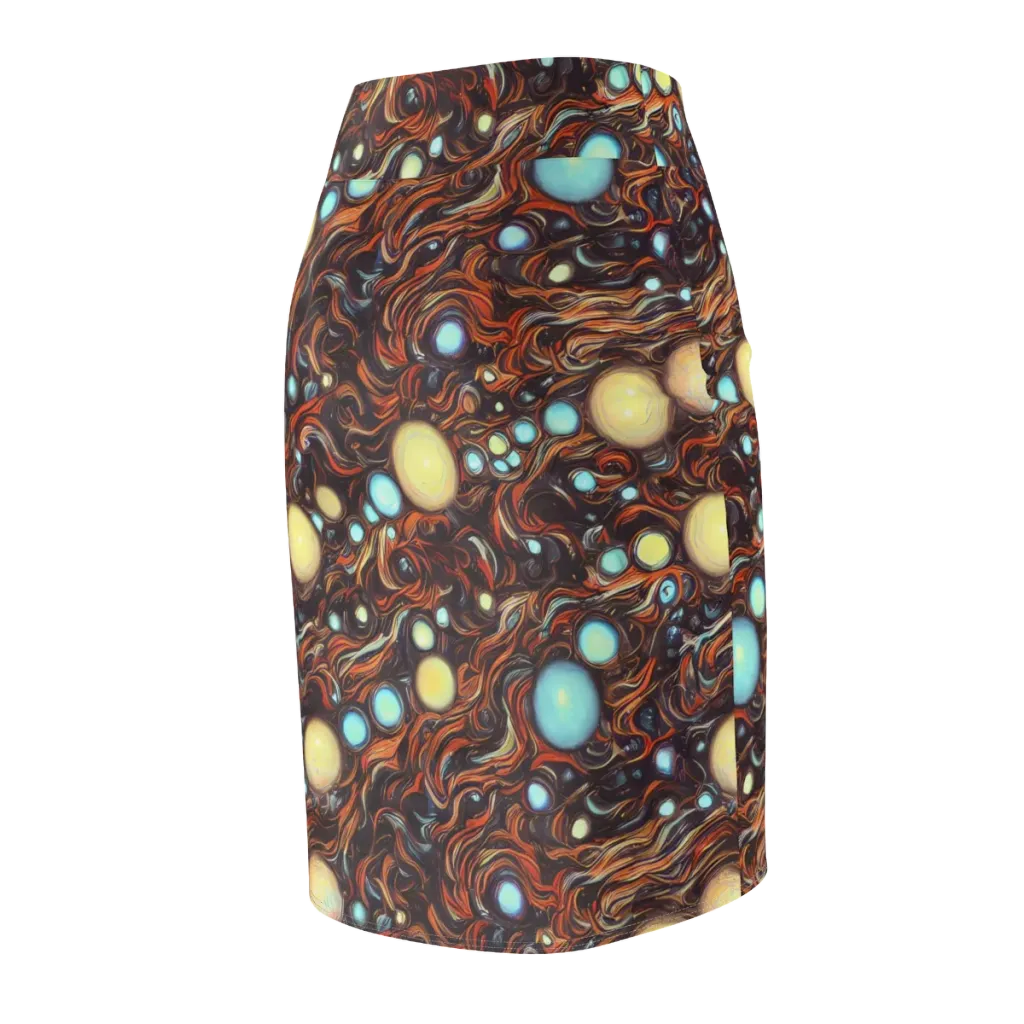 Molten Galaxies on Pencil Skirt — Back Side