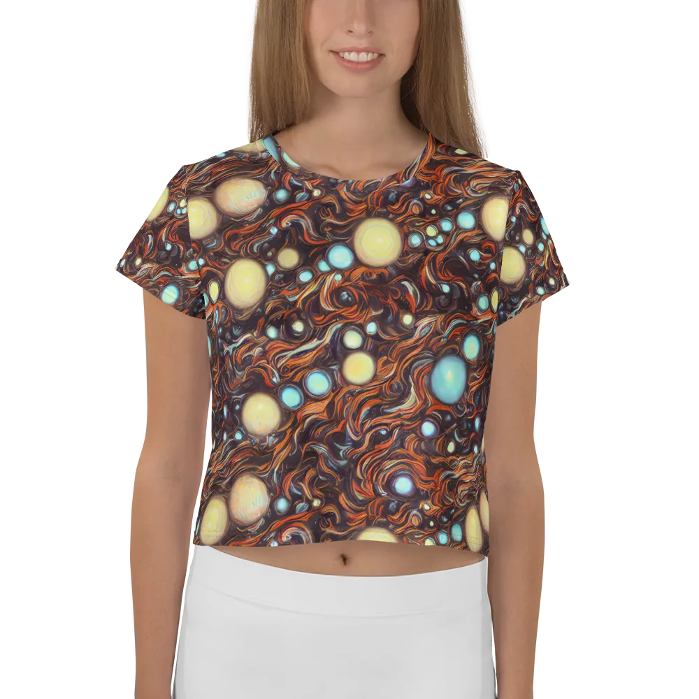 Molten Galaxies on Crop Tee — Front