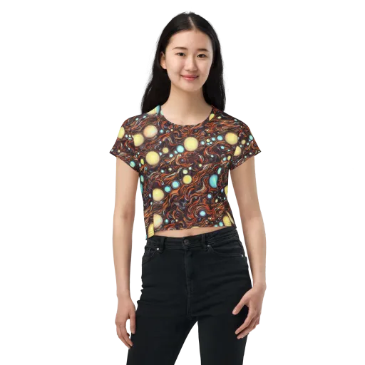 Molten Galaxies on a Crop Tee