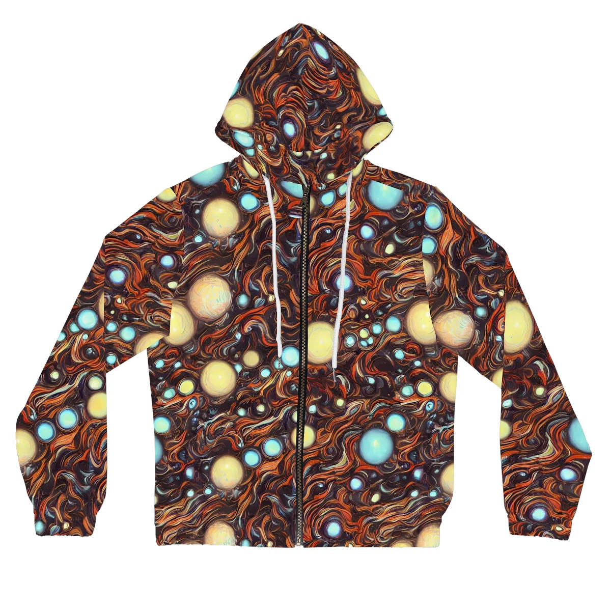 Molten Galaxies on Women's Full-Zip Hoodie — Front