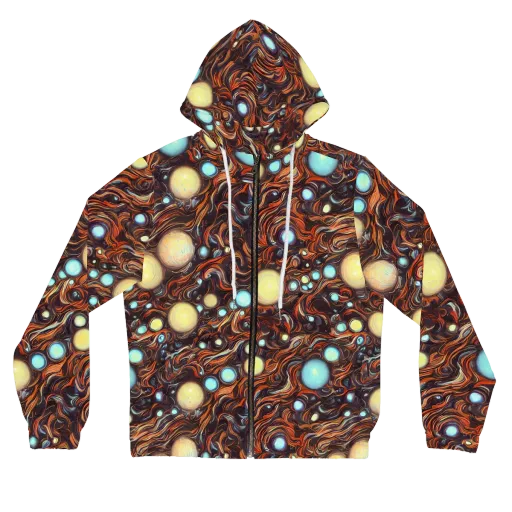 Molten Galaxies on a Women's Full-Zip Hoodie
