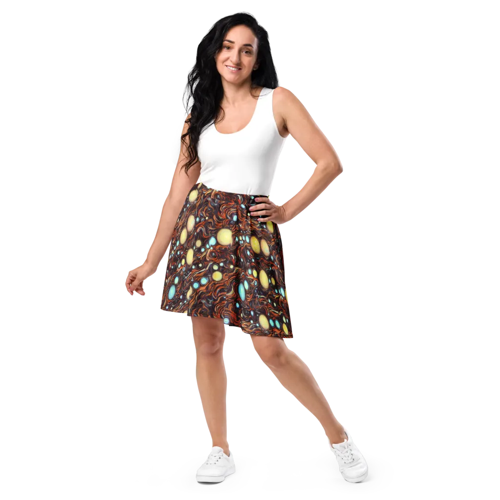 Molten Galaxies on Skater Skirt — Front
