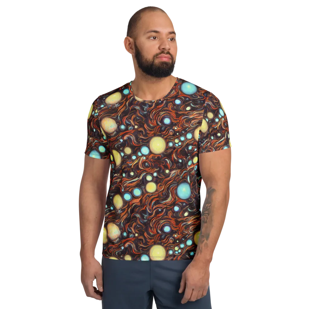 Molten Galaxies on Men's Athletic T-Shirt — Front
