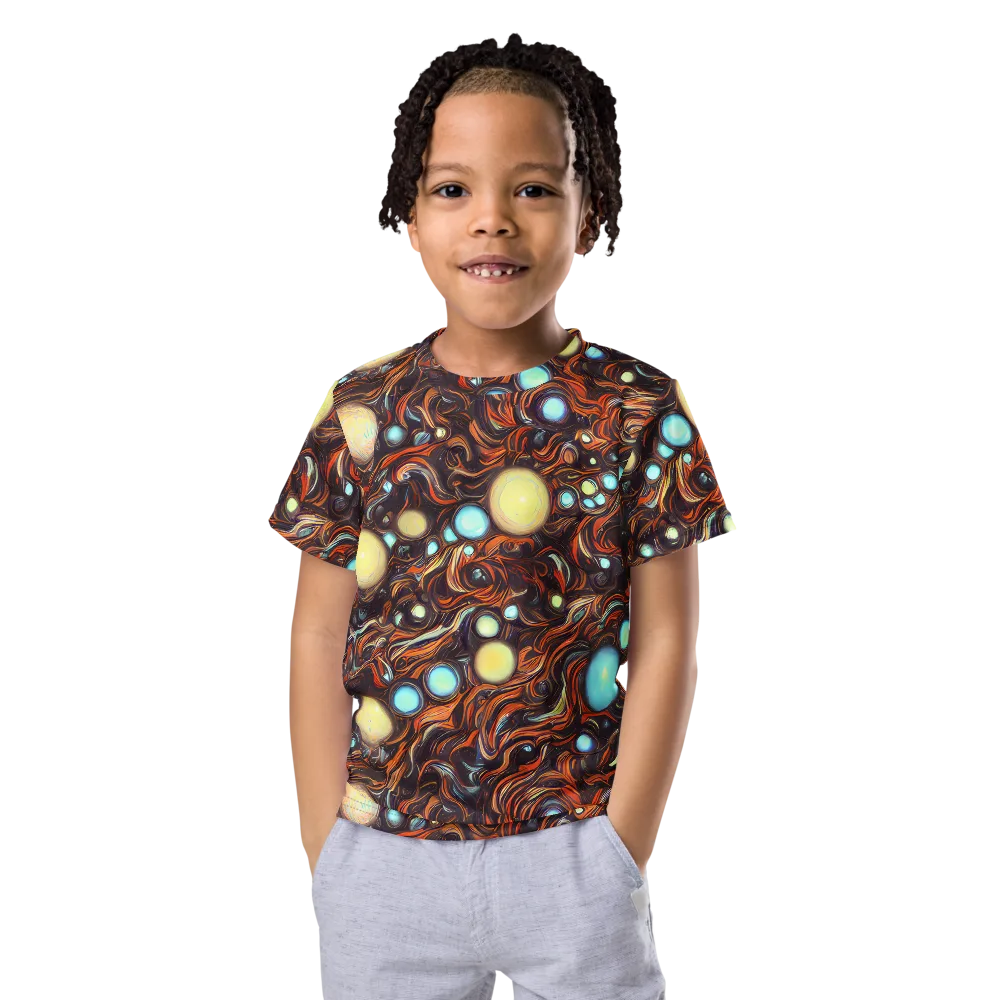 Molten Galaxies on Kids Crew Neck T-Shirt — Front