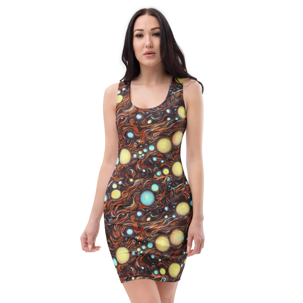 Molten Galaxies on Bodycon Dress — Front