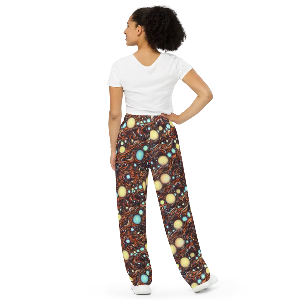 Molten Galaxies on Wide-Leg Pants — Back
