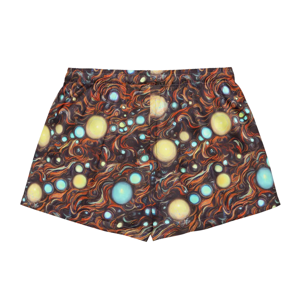 Molten Galaxies on Women's Pajama Shorts — Back