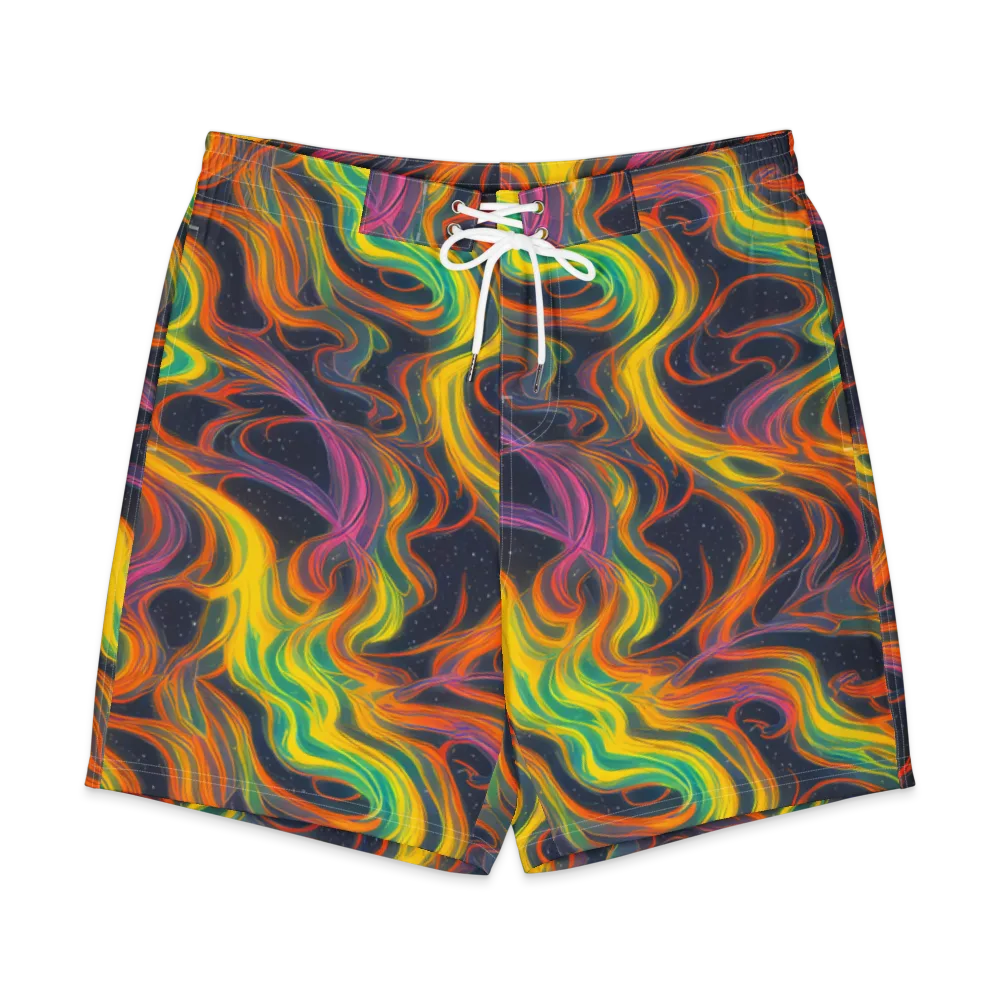 Starfall Ribbons on Men's Board Shorts — Front