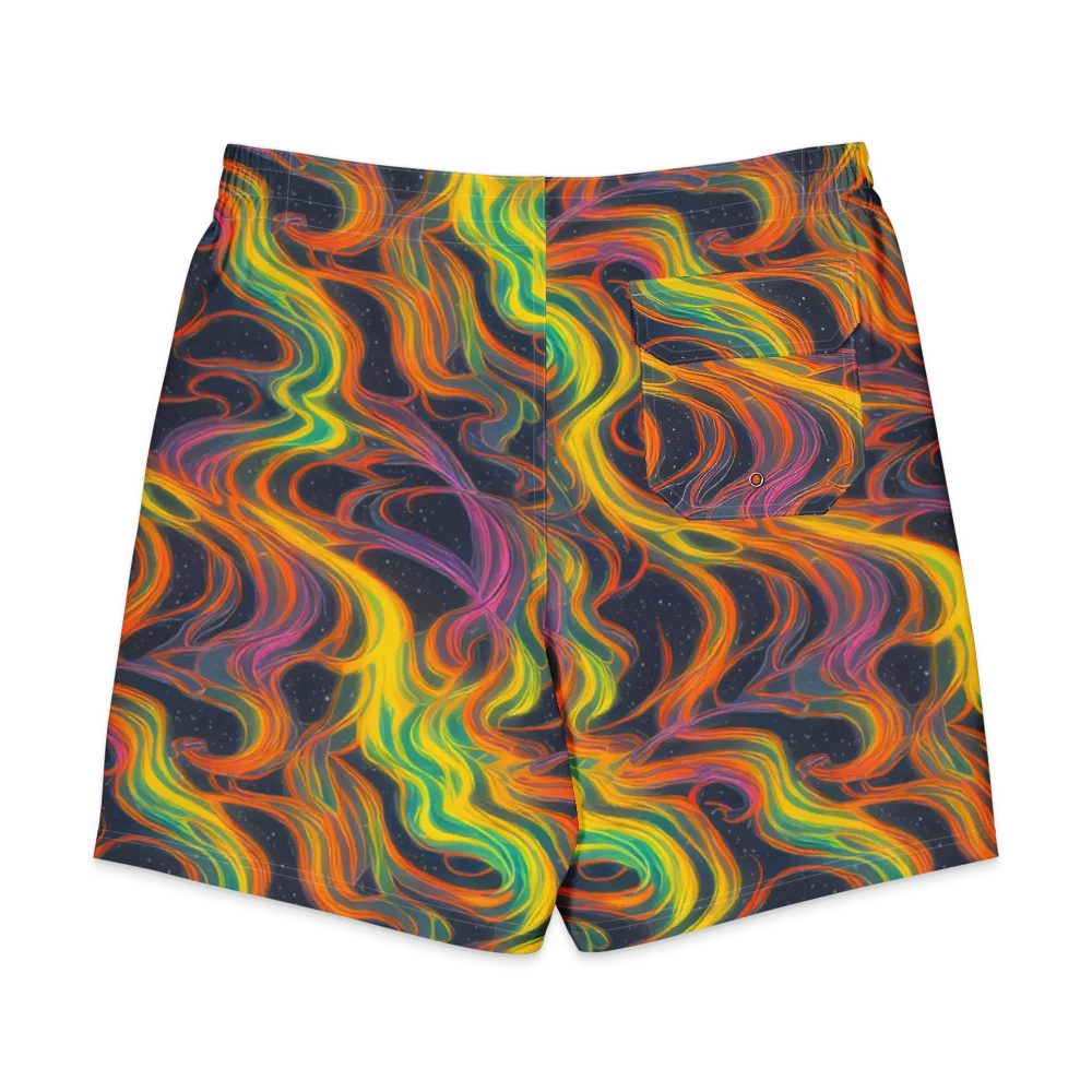 Starfall Ribbons on Men's Board Shorts — Back