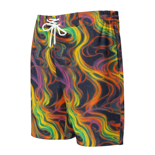 Starfall Ribbons on a Men's Board Shorts