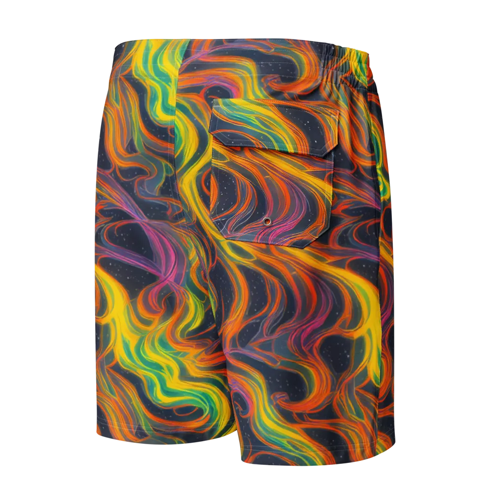 Starfall Ribbons on Men's Board Shorts — Back