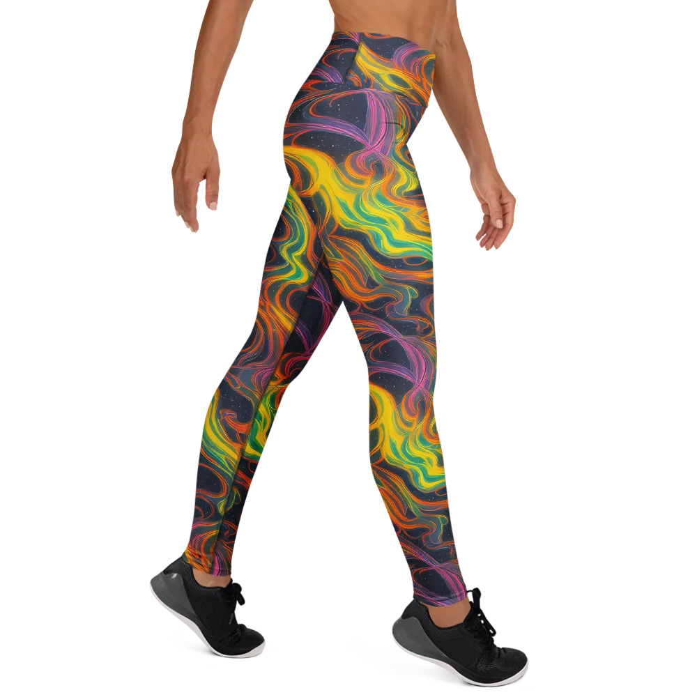 Starfall Ribbons on Yoga Leggings — Right